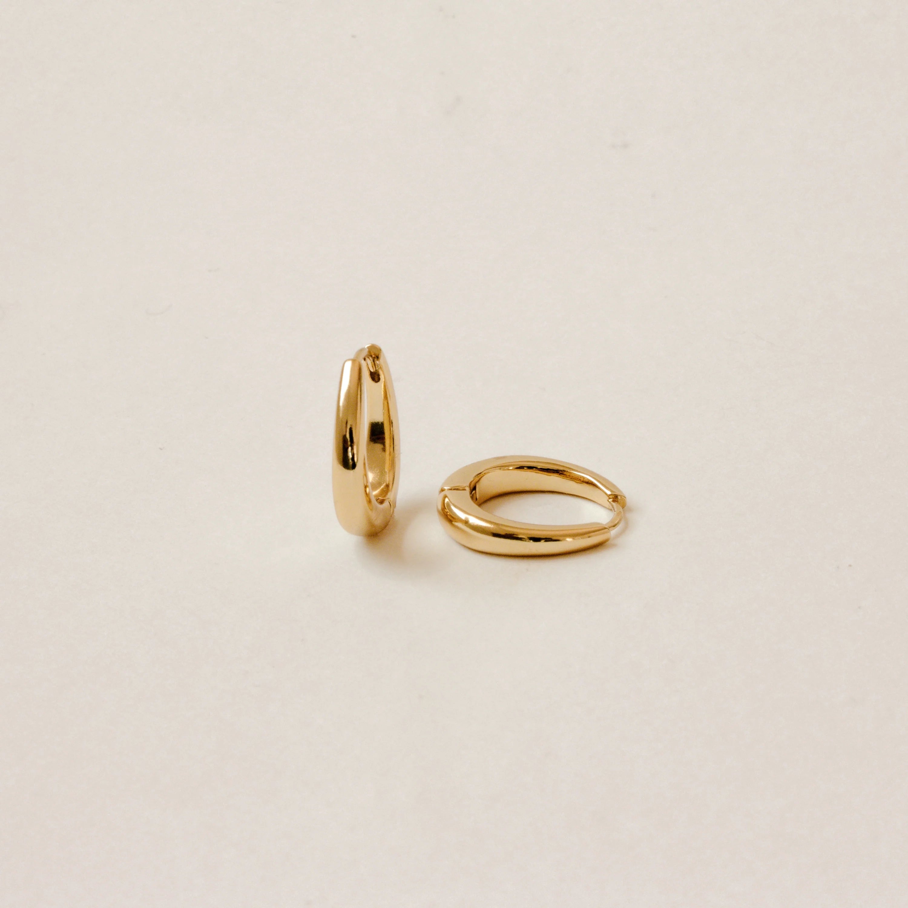 Paris Oval Hoops Silver 18K Gold Plated