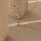 Teardrop Moonstone Necklace Silver 18K Gold Plated