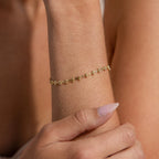 Dainty Mirror Chain Bracelet Silver 18K Gold Plated