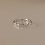 Eternity Bezel Alexandrite Ring Silver 18K Gold Plated