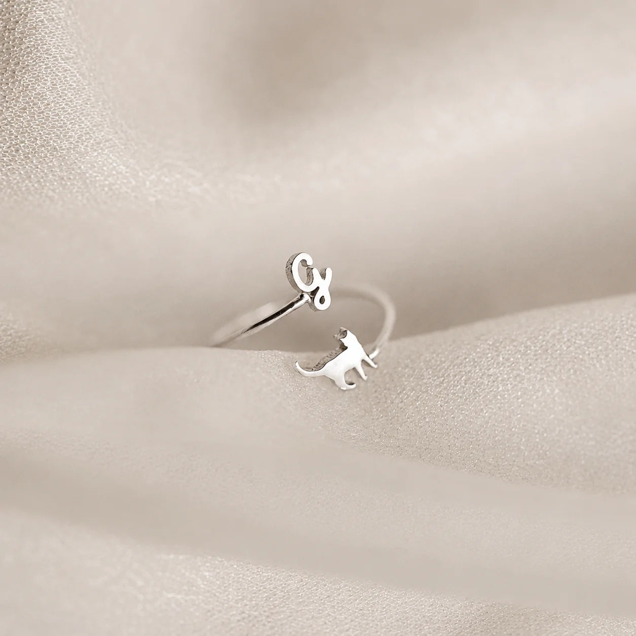 Duo Pet Initial Wrap Ring