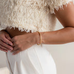 Diamond Tennis Bangle Silver 18K Gold Plated