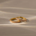 Pink Tourmaline Huggies Silver 18K Gold Plated