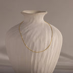 Dainty Herringbone Necklace Silver 18K Gold Plated