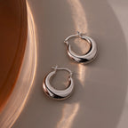 Sculpted Hoops Silver 18K Gold Plated