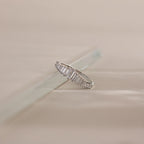 Art Deco Diamond Ring Silver 18K Gold Plated