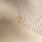 Duo Marquise Baguette Ring Silver 18K Gold Plated
