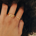 Juliet Diamond Ring Silver 18K Gold Plated