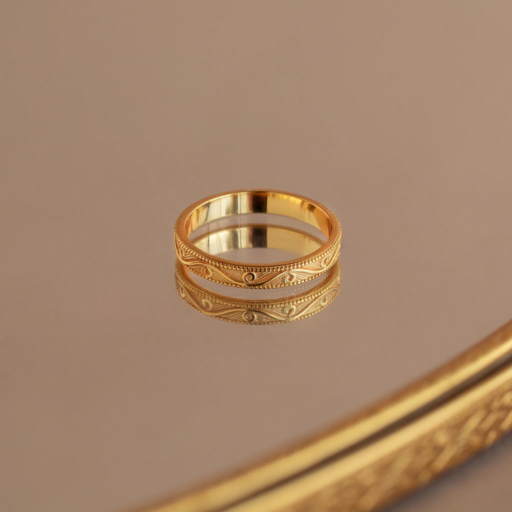 Filigree Ring Silver 18K Gold Plated