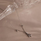 Holiday Diamond Tree Necklace Silver 18K Gold Plated