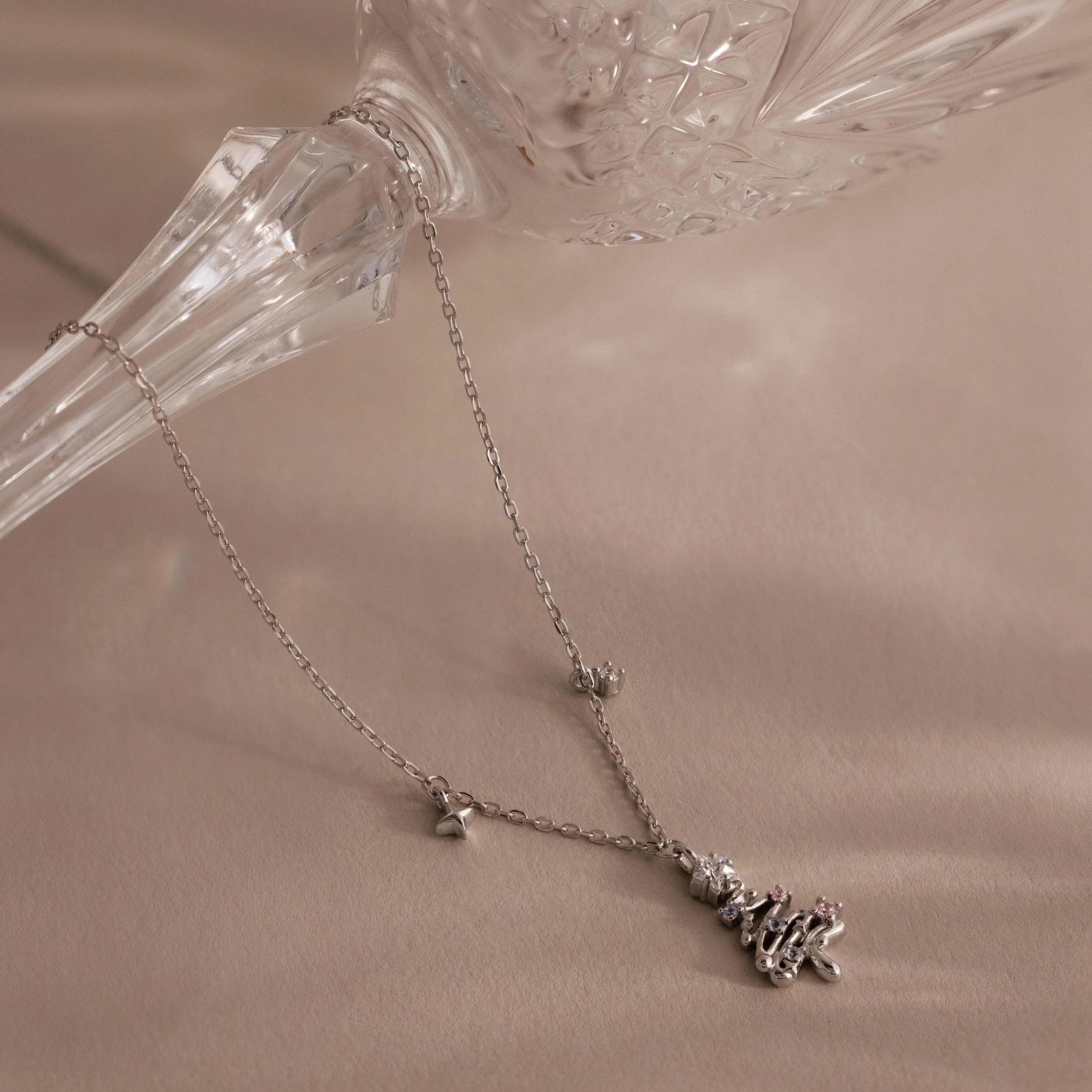 Holiday Diamond Tree Necklace Silver 18K Gold Plated