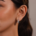 Bold Link Hoops Silver 18K Gold Plated