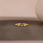 Mixed Opal & Diamond Ring Silver 18K Gold Plated