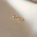 Baguette Cut Diamond Huggies Silver 18K Gold Plated