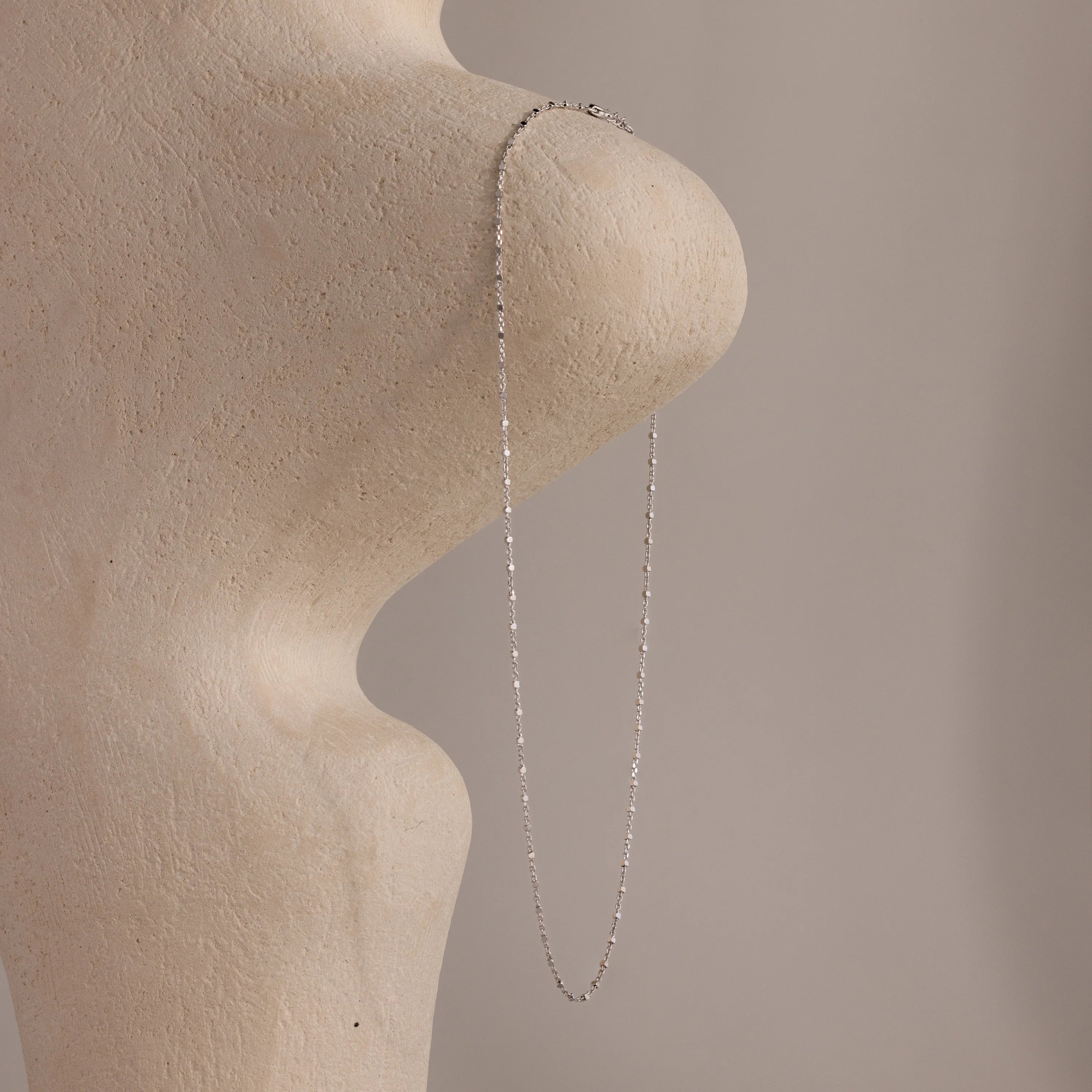 Dot Station Necklace Silver 18K Gold Plated
