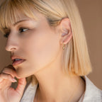 Astra Moon & Star Huggies Silver 18K Gold Plated