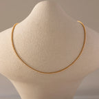 Diamond Tennis Choker Necklace Silver 18K Gold Plated