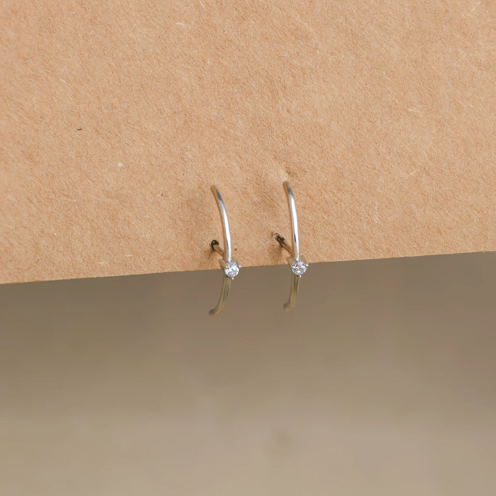 Arc Diamond Stud Earrings