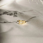 London Duo Name Ring Silver 18K Gold Plated
