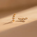 Tiny Diamond Climbers  Silver 18K Gold Plated