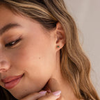 Jade Bar Studs Silver 18K Gold Plated