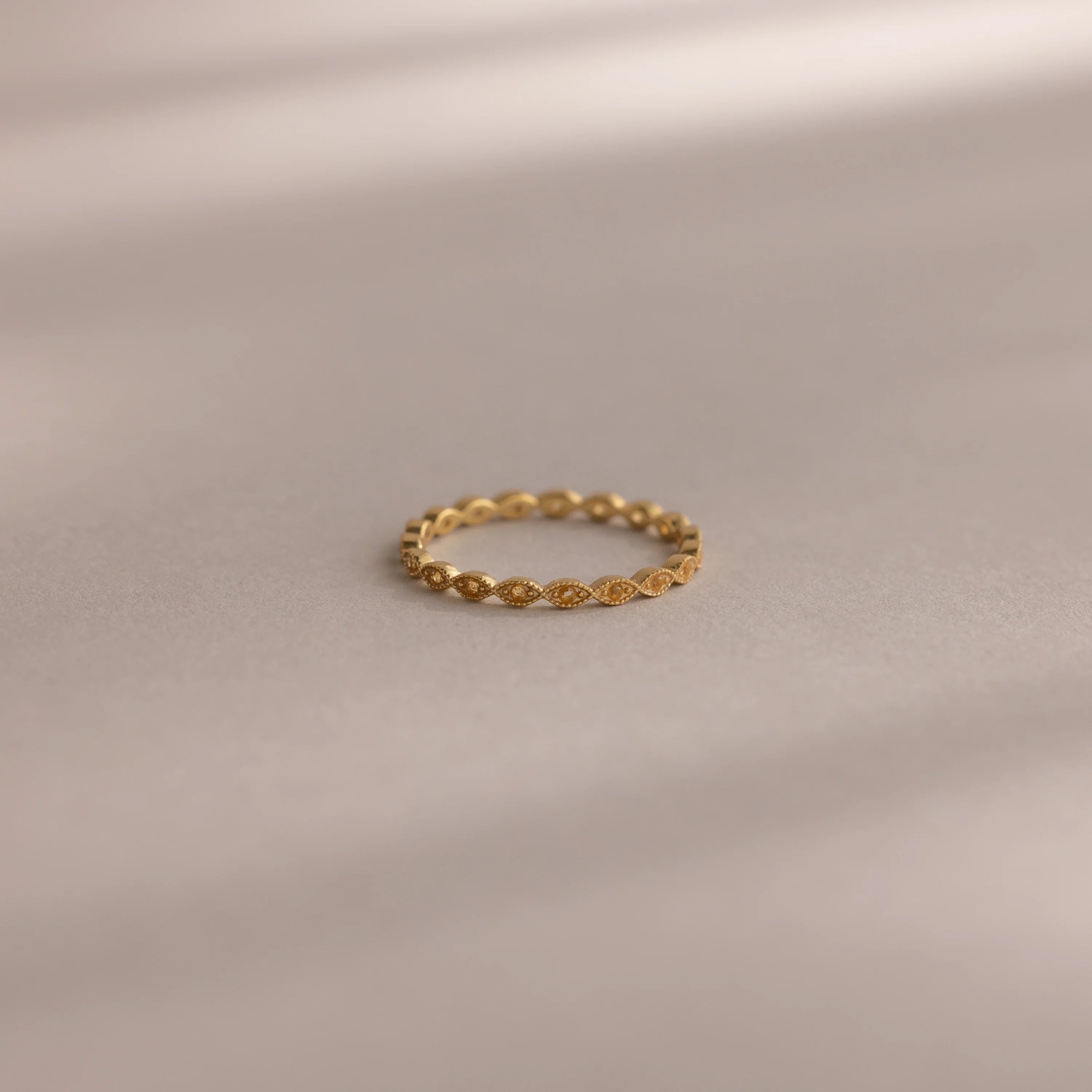 Dainty Marquise Birthstone Ring Silver 18K Gold Plated