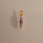 Ombre Lace Alexandrite Charm Silver 18K Gold Plated