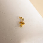 Diamond Snake Charm Silver 18K Gold Plated
