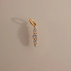 Diamond Ombre Lace Charm Silver 18K Gold Plated