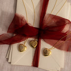 Fingerprint Heart Locket Necklace Silver 18K Gold Plated
