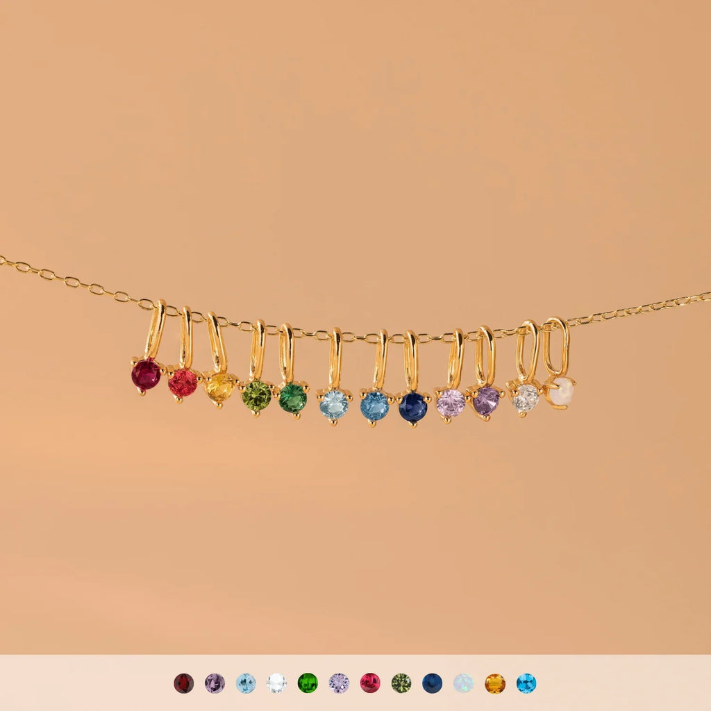 Sapphire Dainty Charm Silver 18K Gold Plated
