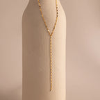 Sparkling Diamond Lariat Necklace Silver 18K Gold Plated