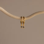 Ericka Birthstone Huggies Silver 18K Gold Plated