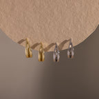 Oval Duo Hoops Silver 18K Gold Plated