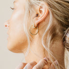 Opal Huggies Silver 18K Gold Plated