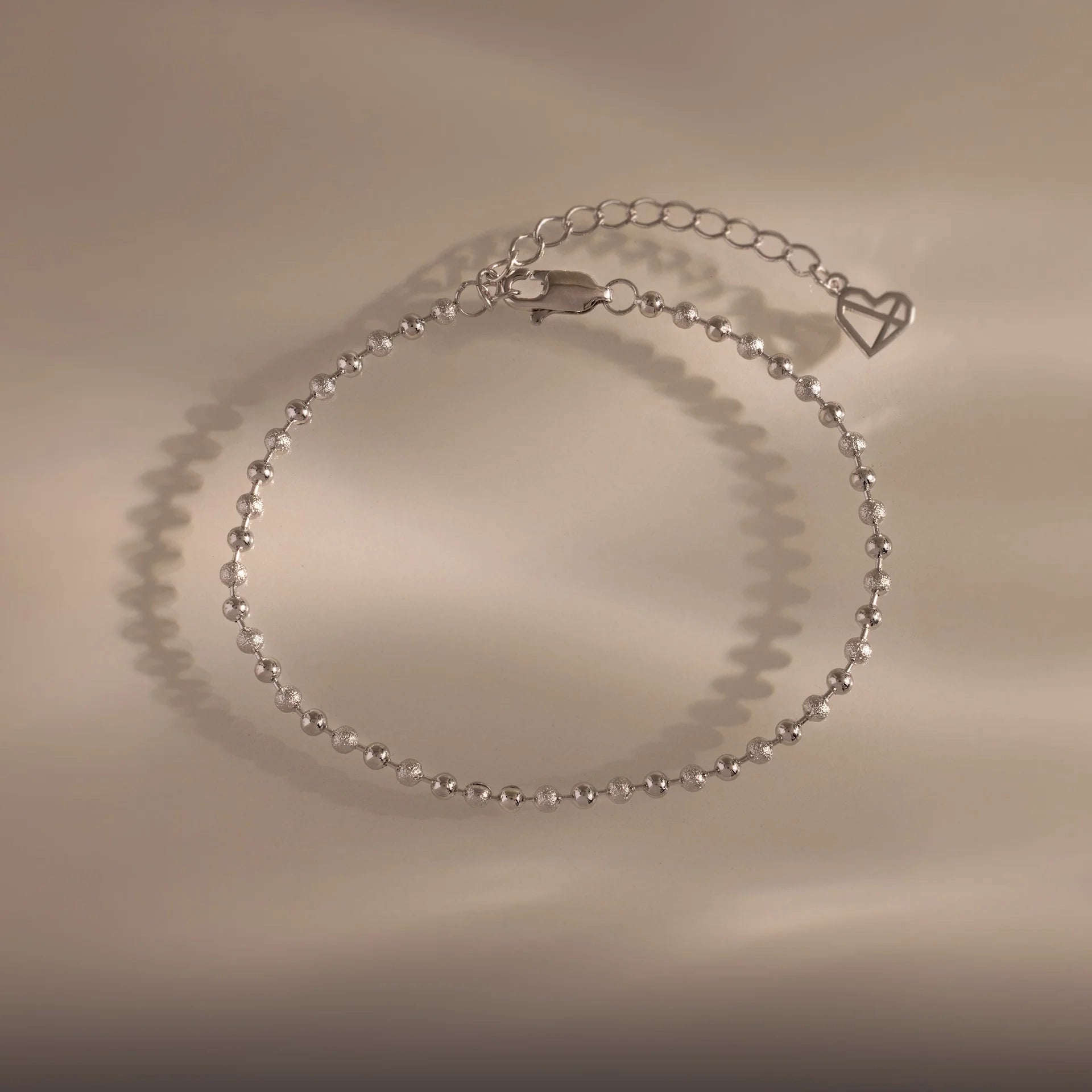 Dune Beaded Bracelet Silver 18K Gold Plated