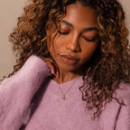 Mixed Blue Zircon Capsule Necklace Silver 18K Gold Plated
