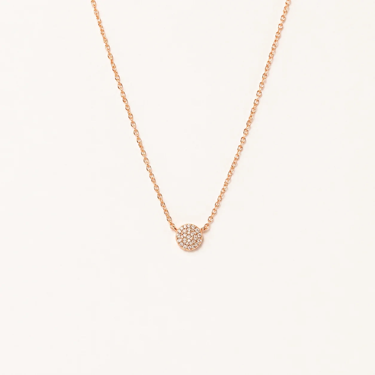 Pave Round Necklace