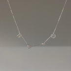 Dainty Space Charm Necklace Silver 18K Gold Plated