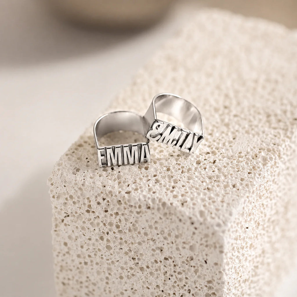 Make a Statement with Our Personalized Bold Name Ring
