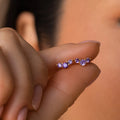 Bella Aquamarine Studs Silver 18K Gold Plated