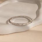 Lace Diamond Bangle Silver 18K Gold Plated