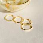 Ann Skinny Name Ring Silver 18K Gold Plated
