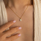 North Star Gemstone Necklace Silver 18K Gold Plated