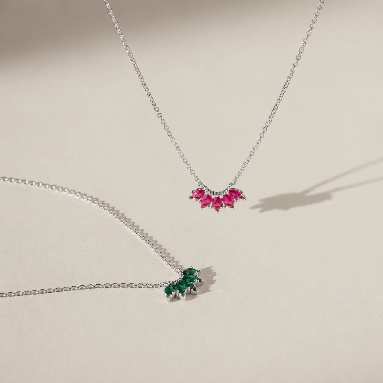 Personalized Marquise Birthstone Necklace