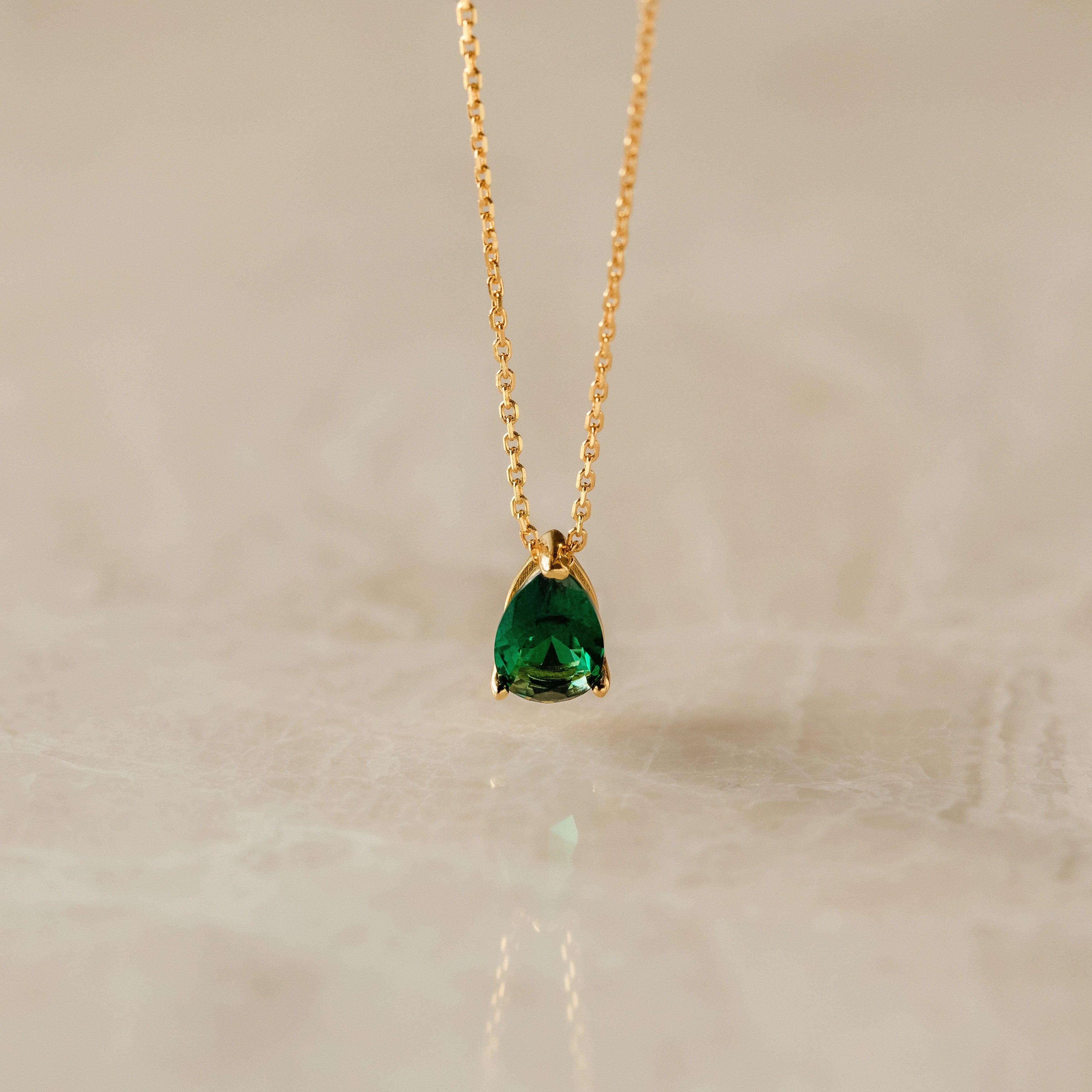 Ophelia Birthstone Necklace Silver 18K Gold Plated