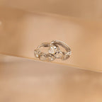 Diamond Bezel Heart Huggies  Silver 18K Gold Plated