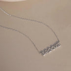 Tiny Bubble Name Necklace Silver 18K Gold Plated