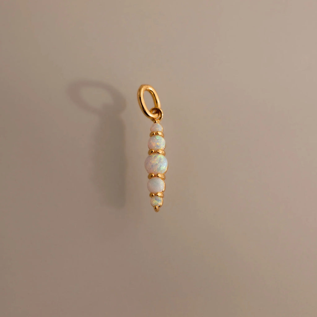Ombre Lace Opal Charm Silver 18K Gold Plated