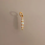 Ombre Lace Opal Charm Silver 18K Gold Plated